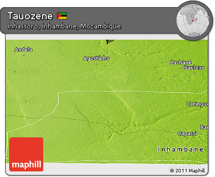 Physical Panoramic Map of Tauozene