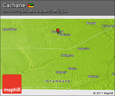 Physical Panoramic Map of Cachane