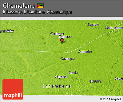 Physical Panoramic Map of Chamalane
