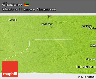 Physical Panoramic Map of Chauane