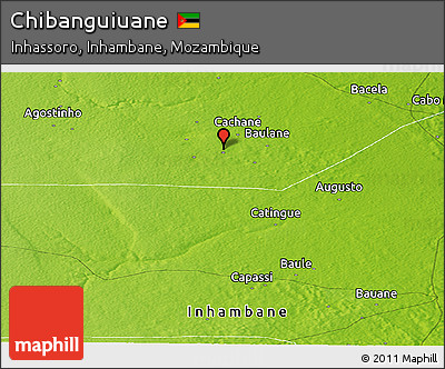 Physical Panoramic Map of Chibanguiuane