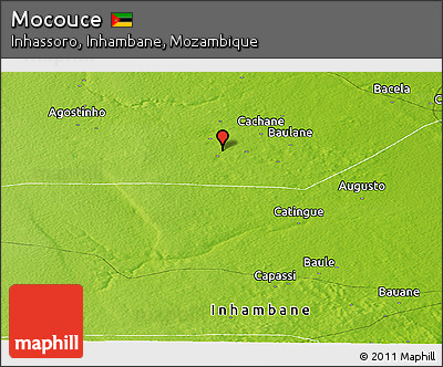 Physical Panoramic Map of Mocouce