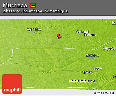 Physical Panoramic Map of Muchada