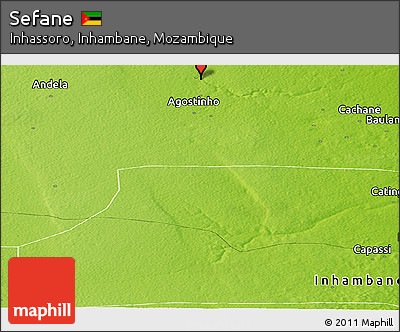 Physical Panoramic Map of Sefane