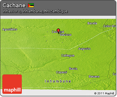 Physical Panoramic Map of Cachane