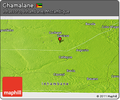 Physical Panoramic Map of Chamalane