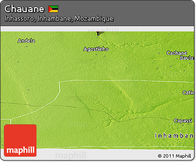 Physical Panoramic Map of Chauane