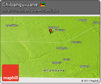 Physical Panoramic Map of Chibanguiuane