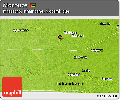 Physical Panoramic Map of Mocouce
