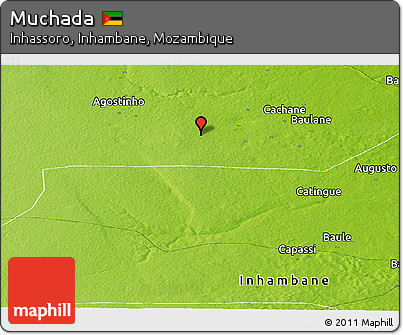 Physical Panoramic Map of Muchada
