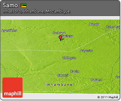 Physical Panoramic Map of Samo