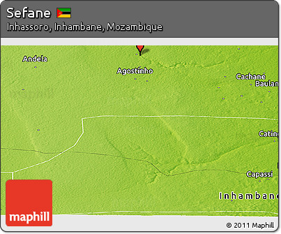 Physical Panoramic Map of Sefane