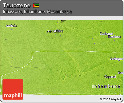 Physical Panoramic Map of Tauozene