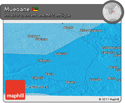 Political Panoramic Map of Mueoane