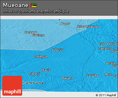Political Panoramic Map of Mueoane