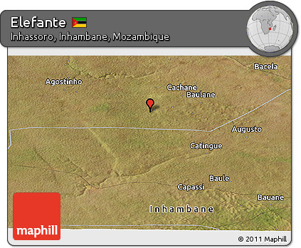 Satellite Panoramic Map of Elefante