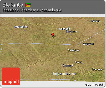 Satellite Panoramic Map of Elefante