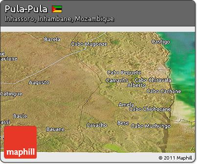 Satellite Panoramic Map of Pula-Pula