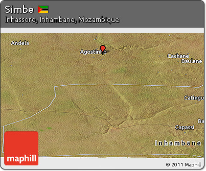Satellite Panoramic Map of Simbe