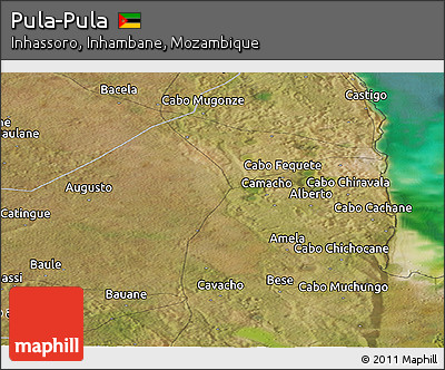 Satellite Panoramic Map of Pula-Pula