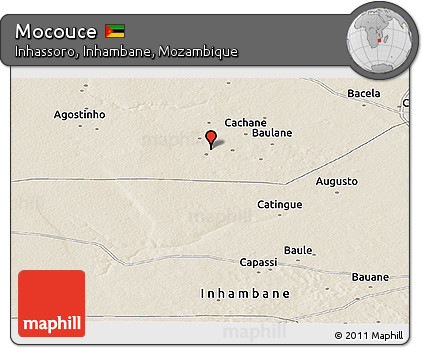Shaded Relief Panoramic Map of Mocouce
