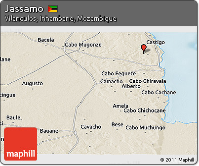 Shaded Relief Panoramic Map of Jassamo
