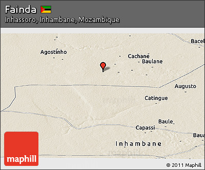 Shaded Relief Panoramic Map of Fainda
