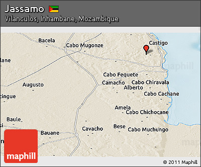 Shaded Relief Panoramic Map of Jassamo