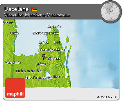 Physical 3D Map of Uacelane