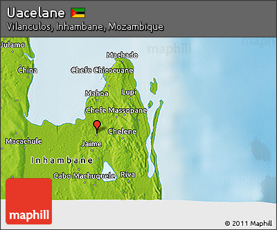 Physical 3D Map of Uacelane