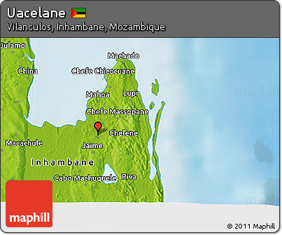 Physical 3D Map of Uacelane