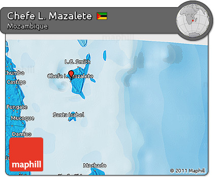 Political 3D Map of Chefe L. Mazalete