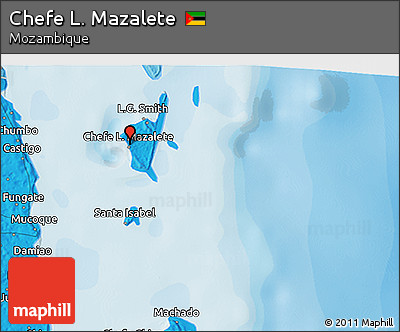 Political 3D Map of Chefe L. Mazalete