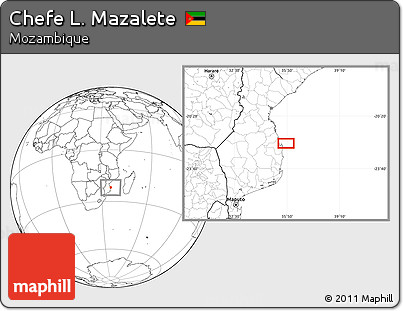 Blank Location Map of Chefe L. Mazalete