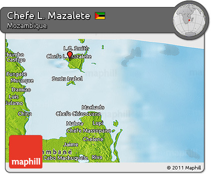 Physical Panoramic Map of Chefe L. Mazalete