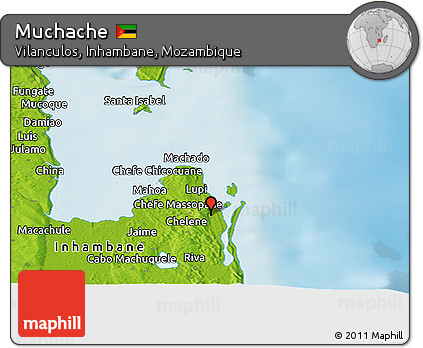 Physical Panoramic Map of Muchache