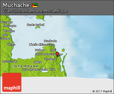 Physical Panoramic Map of Muchache
