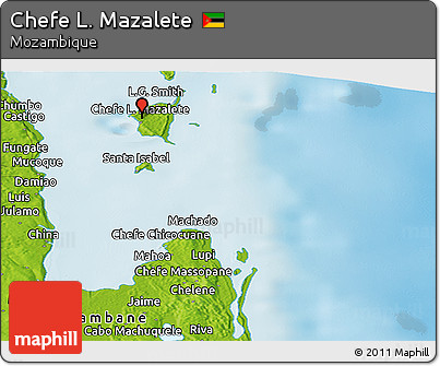 Physical Panoramic Map of Chefe L. Mazalete