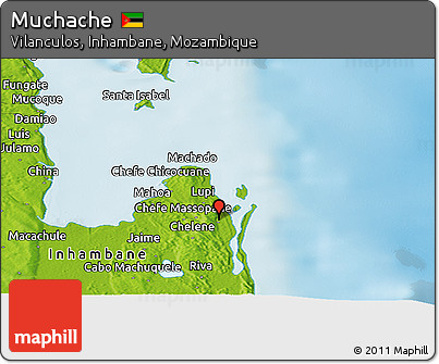 Physical Panoramic Map of Muchache