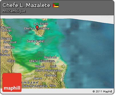 Satellite Panoramic Map of Chefe L. Mazalete