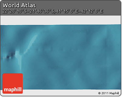 Satellite 3D Map of the Area around 22° 3' 23" S, 41° 43' 30" E
