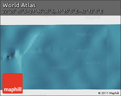 Satellite 3D Map of the Area around 22° 3' 23" S, 41° 43' 30" E
