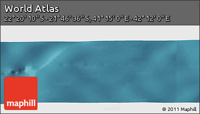 Satellite Panoramic Map of the Area around 22° 3' 23" S, 41° 43' 30" E