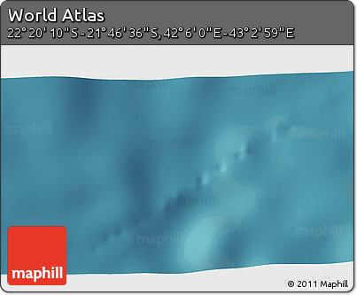 Satellite 3D Map of the Area around 22° 3' 23" S, 42° 34' 30" E