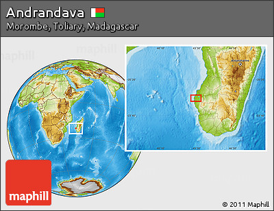 Physical Location Map of Andrandava