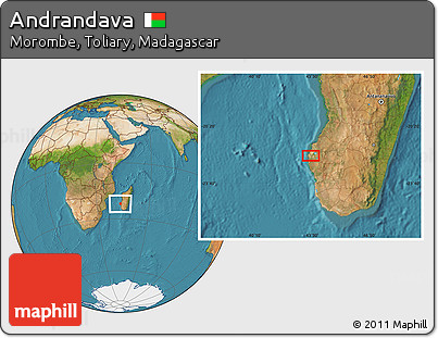 Satellite Location Map of Andrandava