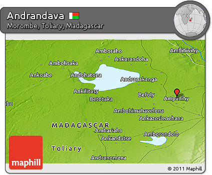 Physical Panoramic Map of Andrandava