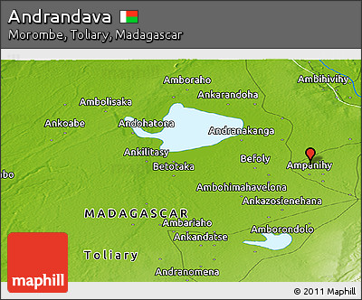 Physical Panoramic Map of Andrandava