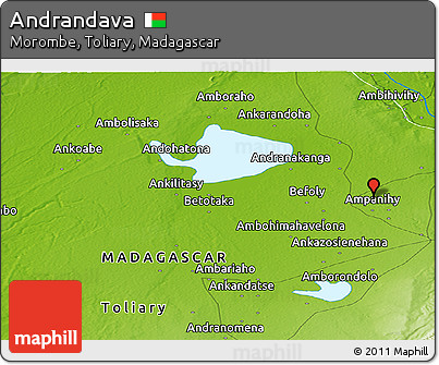 Physical Panoramic Map of Andrandava