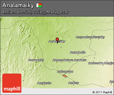 Physical 3D Map of Analamaiky